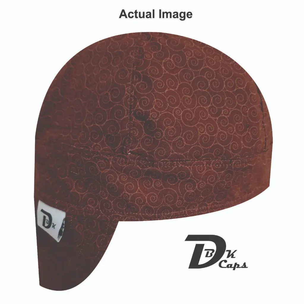 Brown Swirl Welding Cap