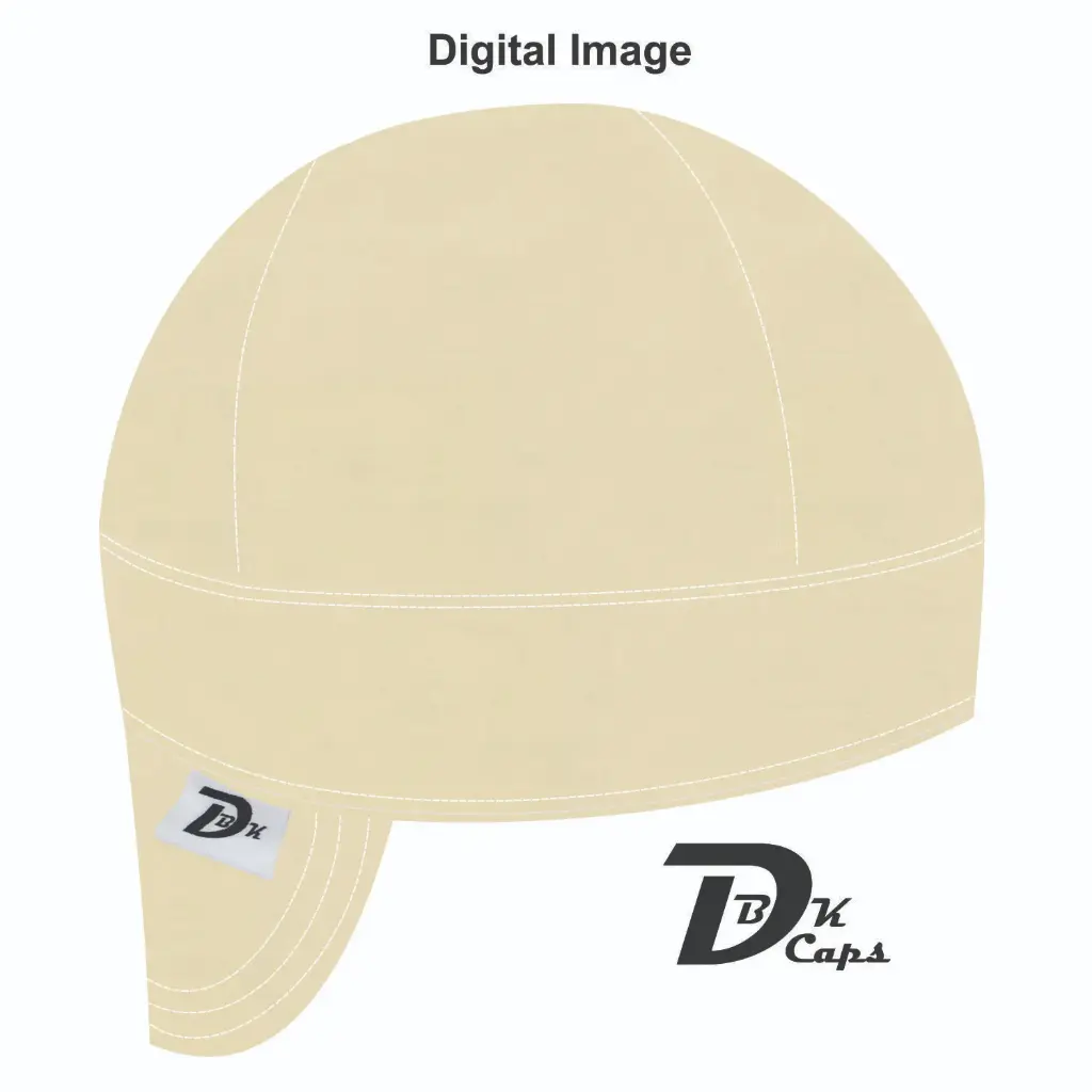 Brown Solid (Light) Welding Cap (6 3/8", Black Liner, No, 7" Standard Length)