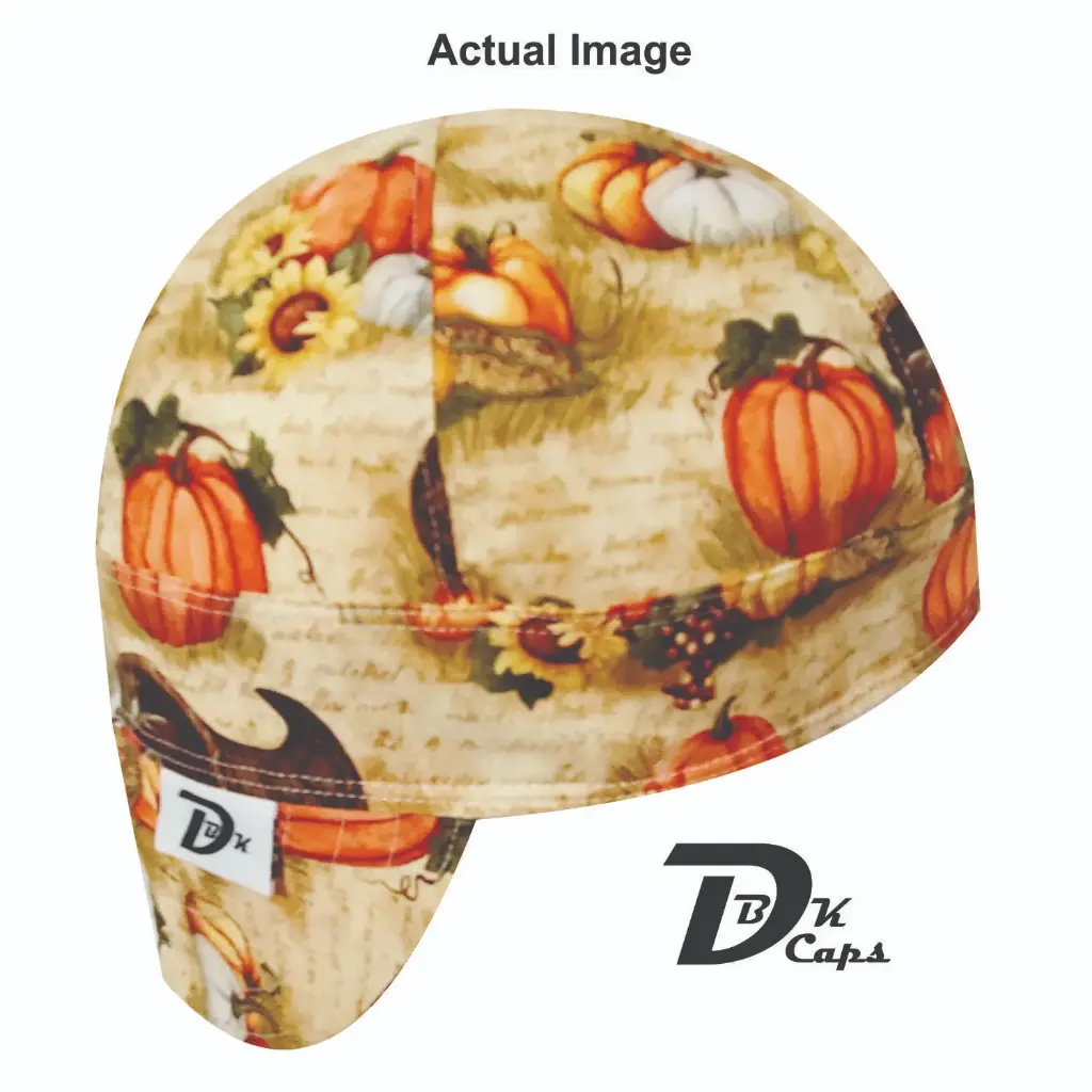 Brown Pumpkin Welding Cap (6 3/8", Black Liner, No, 7" Standard Length)