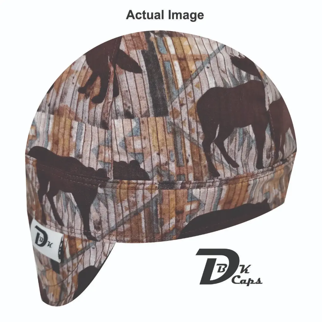 Brown Moose Welding Cap (6 3/8", Black Liner, No, 7" Standard Length)