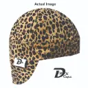 Brown Cheetah Welding Cap