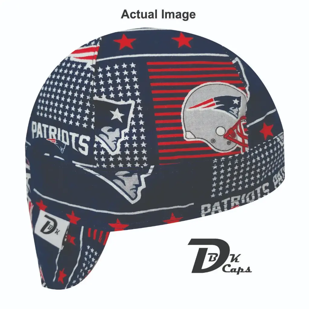 Blue Patriots Helmet Welding Cap (6 3/8", Black Liner, No, 7" Standard Length)