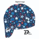 Blue Patriotic Fireworks Star Welding Cap