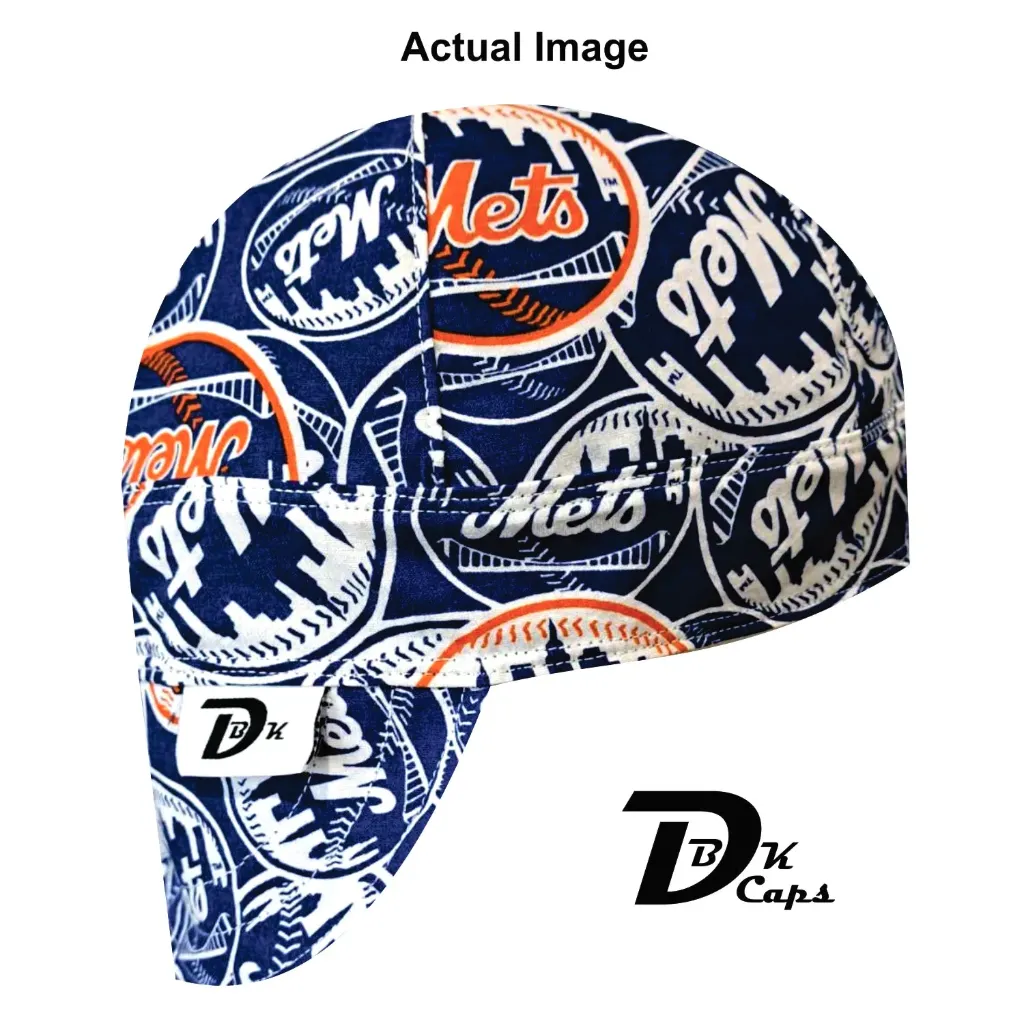 Blue Mets Welding Cap (6 3/8", Black Liner, No, 7" Standard Length)