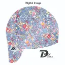 Blue Large Floral Welding Cap