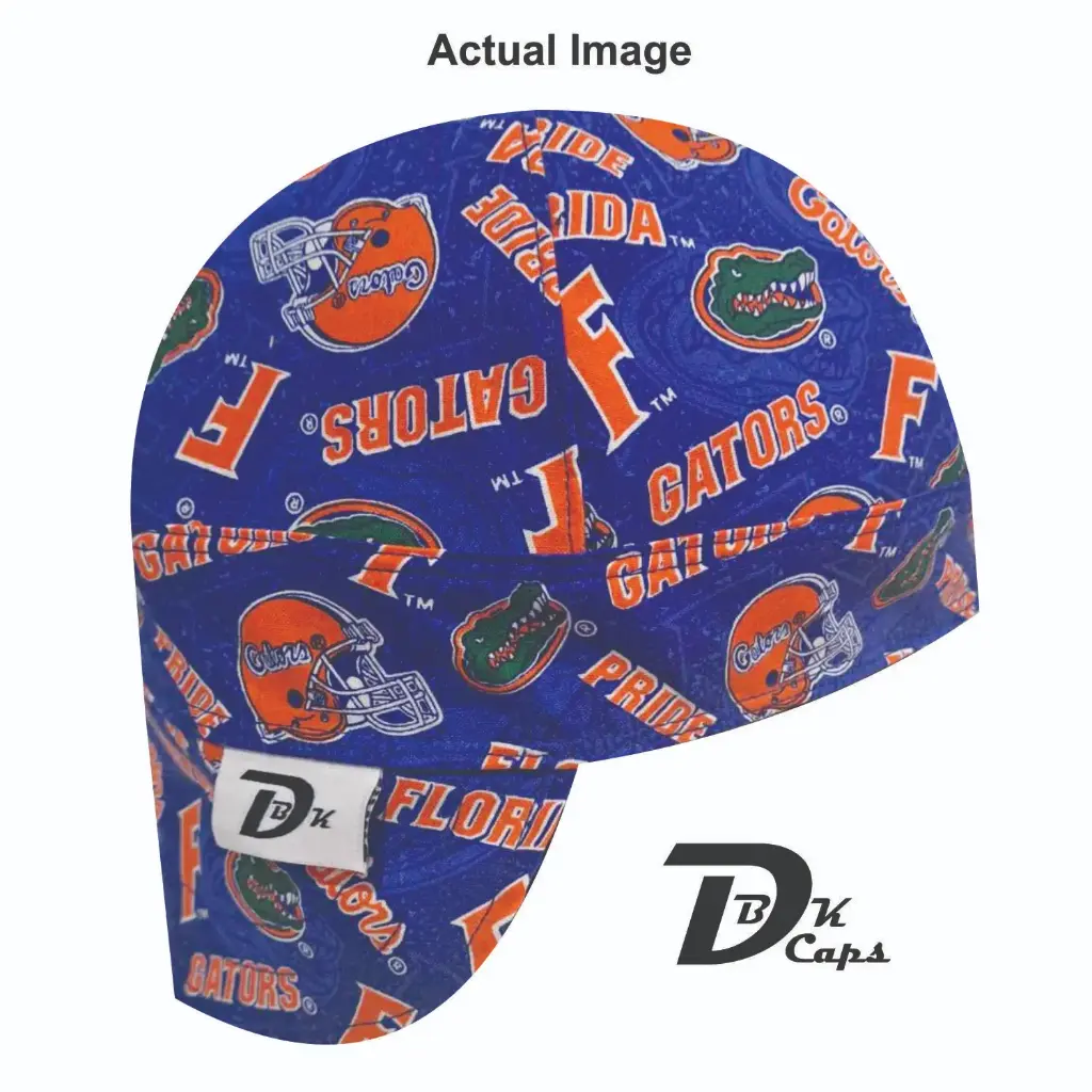 Blue Florida Gators Logo Welding Cap (6 3/8", Black Liner, No, 7" Standard Length)