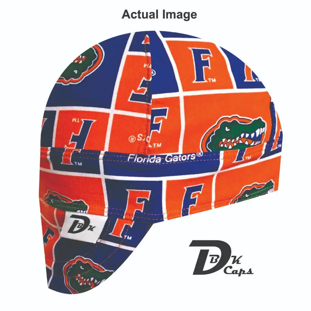 Blue Florida Gators Block Welding Cap (6 3/8", Black Liner, No, 7" Standard Length)