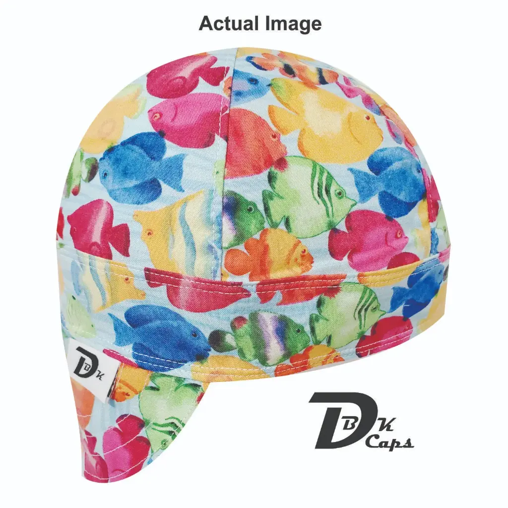 Blue Fish Welding Cap (6 3/8", Black Liner, No, 7" Standard Length)