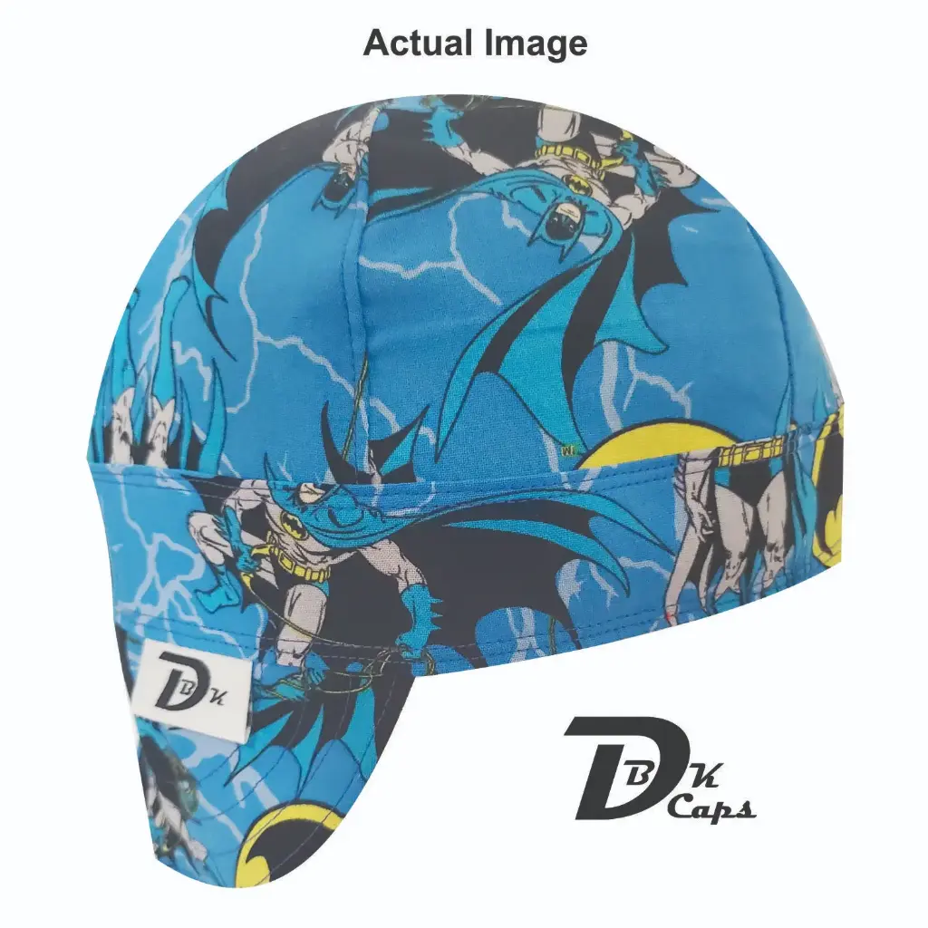 Blue Batman Logo Welding Cap (6 3/8", Black Liner, No, 7" Standard Length)