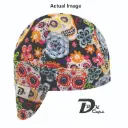 Black Sugar Skull Large Welding Cap