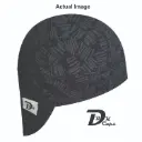 Black Square Lines Welding Cap