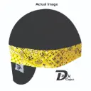 Black Solid Yellow Bandana (Dark) Welding Cap