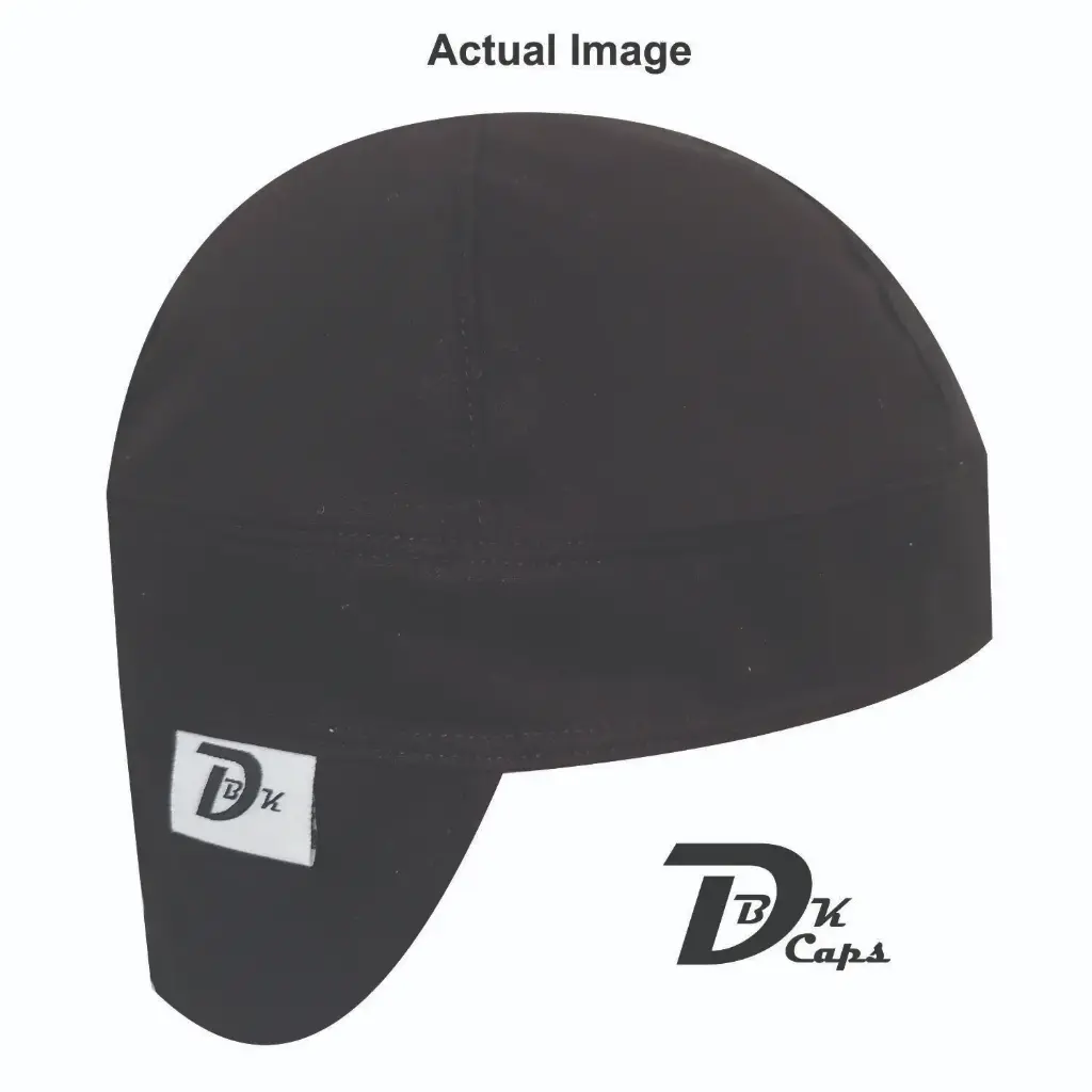 Black Solid Welding Cap (6 3/8", Black Liner, No, 7" Standard Length)