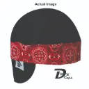 Black Solid Red Bandana (Dark) Band Welding Cap