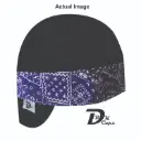 Black Solid Purple Bandana (Dark) Welding Cap