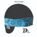 Black Solid Blue Bandana (Light) Band Welding Cap