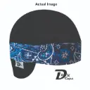 Black Solid Blue Bandana (Dark) Welding Cap