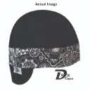 Black Solid Black Bandana Band Welding Cap